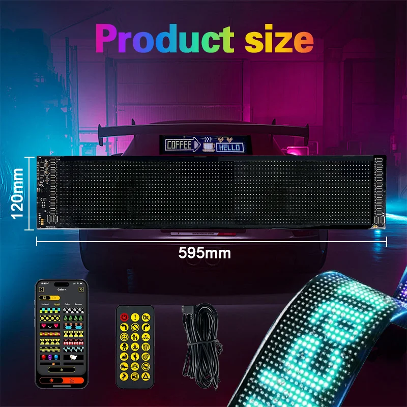 Programmable Dynamic Light Emitting Diode Display Panel Truck Light Emitting Diode