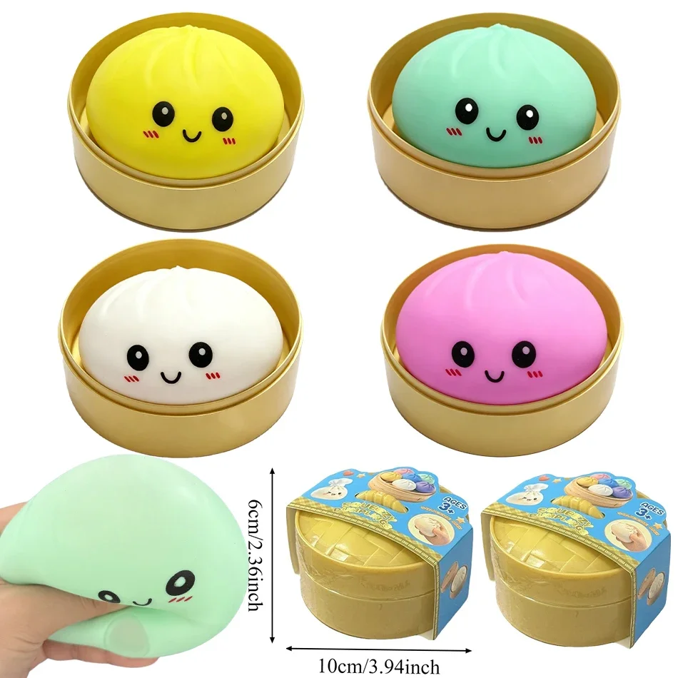 High Quality Glitter Dumpling Glitter Dumpling Squishy Blind Box With Box Dumplings Sensory Squeeze Toy for Stress Relief Toy