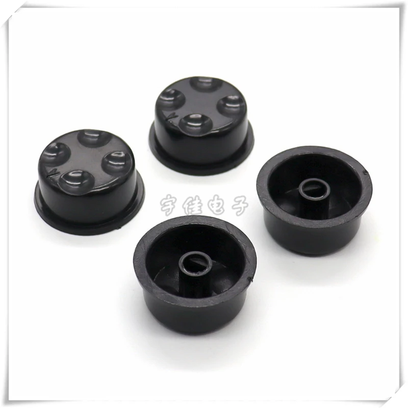 5PCS 29*13 Schwarz Kunststoff Halbkreis D Loch Knopf Potentiometer Kappe Encoder Band Schalter Kappe Halb Griff 6mm