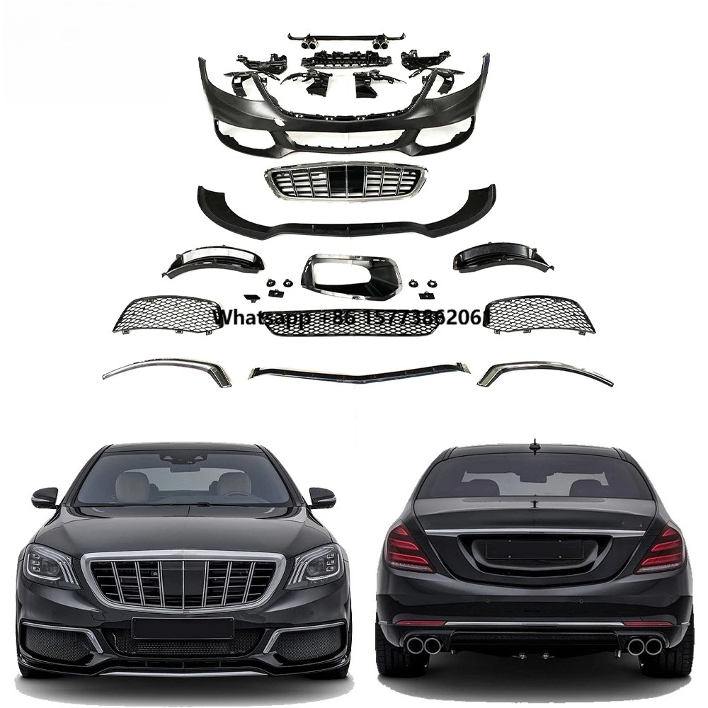 

S Class W222 KO B900 Style Body Kit 2018Y~2020Y New Facelift Kit Upgrade Set Front Bumper Front Lip Rear Diffuser Exhaust Tips