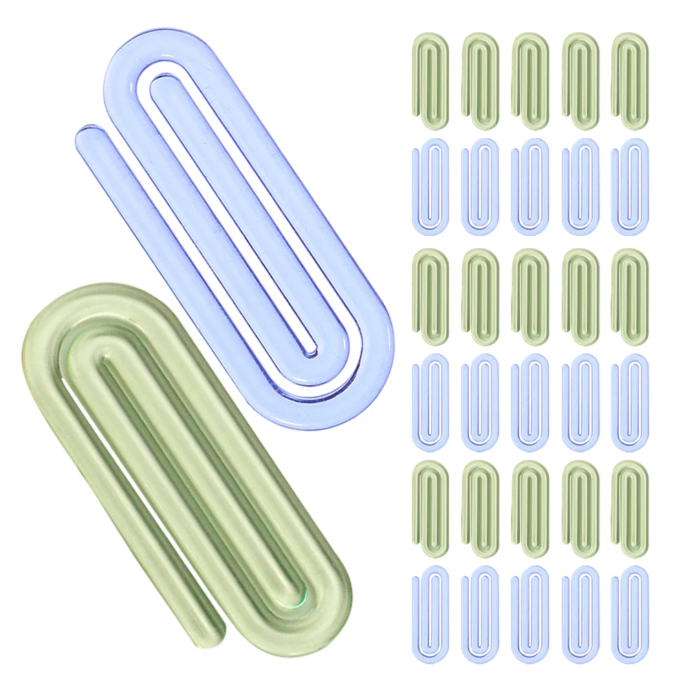 

50pcs Mini Plastic Paper Clips Creative Shaped Adorable Decorative Small Office File Document Binder Clips For Books Notes Memos
