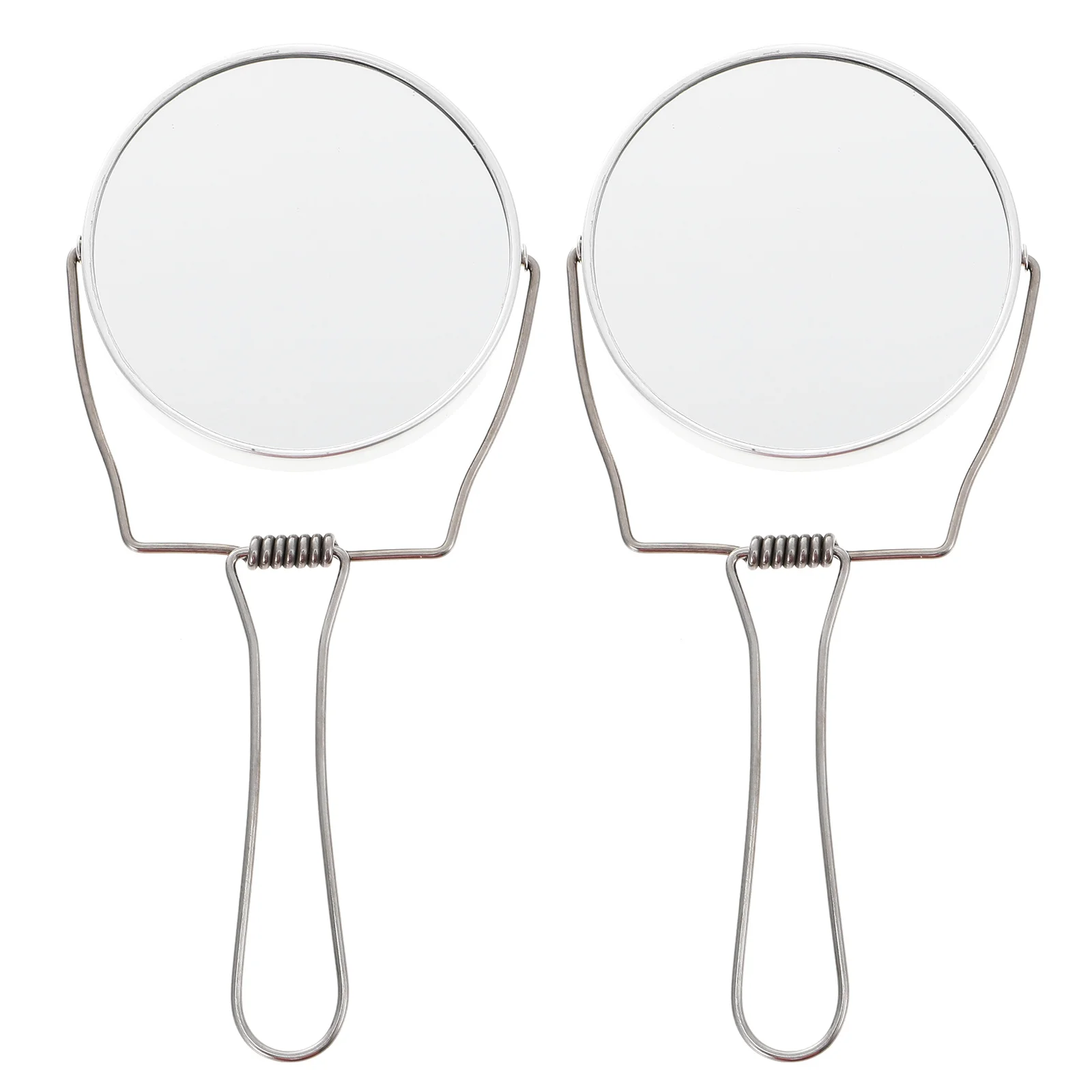 2 個折りたたみ式両面ハンドヘルド化粧鏡コンパクトポータブルバニティミラー HD 反射美容アクセサリー