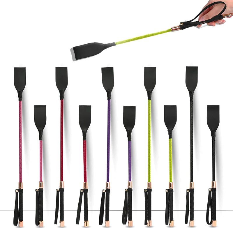 

1Pc Riding Crop Equestrian Training Lightweight PU Leather Outdoor Portable Pointer Non Slip With Handle Horse Whip Racing