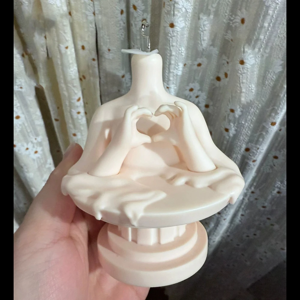 Nouveau support de poitrine pour poupée BJD 1/6, support de tête en résine en forme de cœur, accessoires pour poupées, jouets DIY pour cadeaux ﻿
