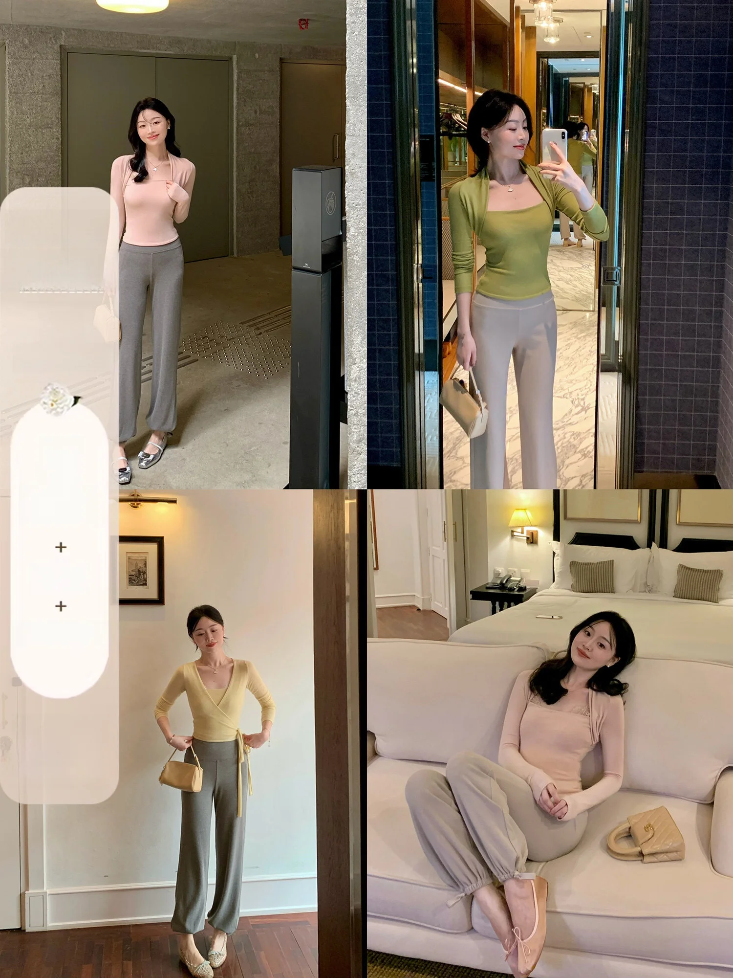 

Вязаные брюки Ele с высокой талией, повседневные, для работы и отдыха, весна-лето, женские, премиум-класса, модные, длинные, трикотажные