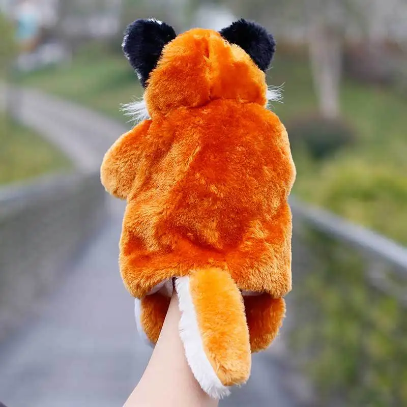 Fox Plush Hand Doll Hand Puppet Animal Dolls Early Education Learning Toys Children Marionetes Puppets For Telling Story