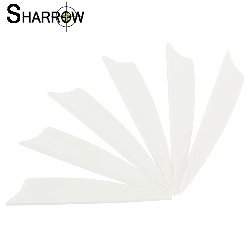 

50pcs Archery Rubber Arrow Feather 1.75/2/2.5/3/4inch Luminous Shield Teardrop-Shaped Vanes DIY for Hunting Shooting Accessories