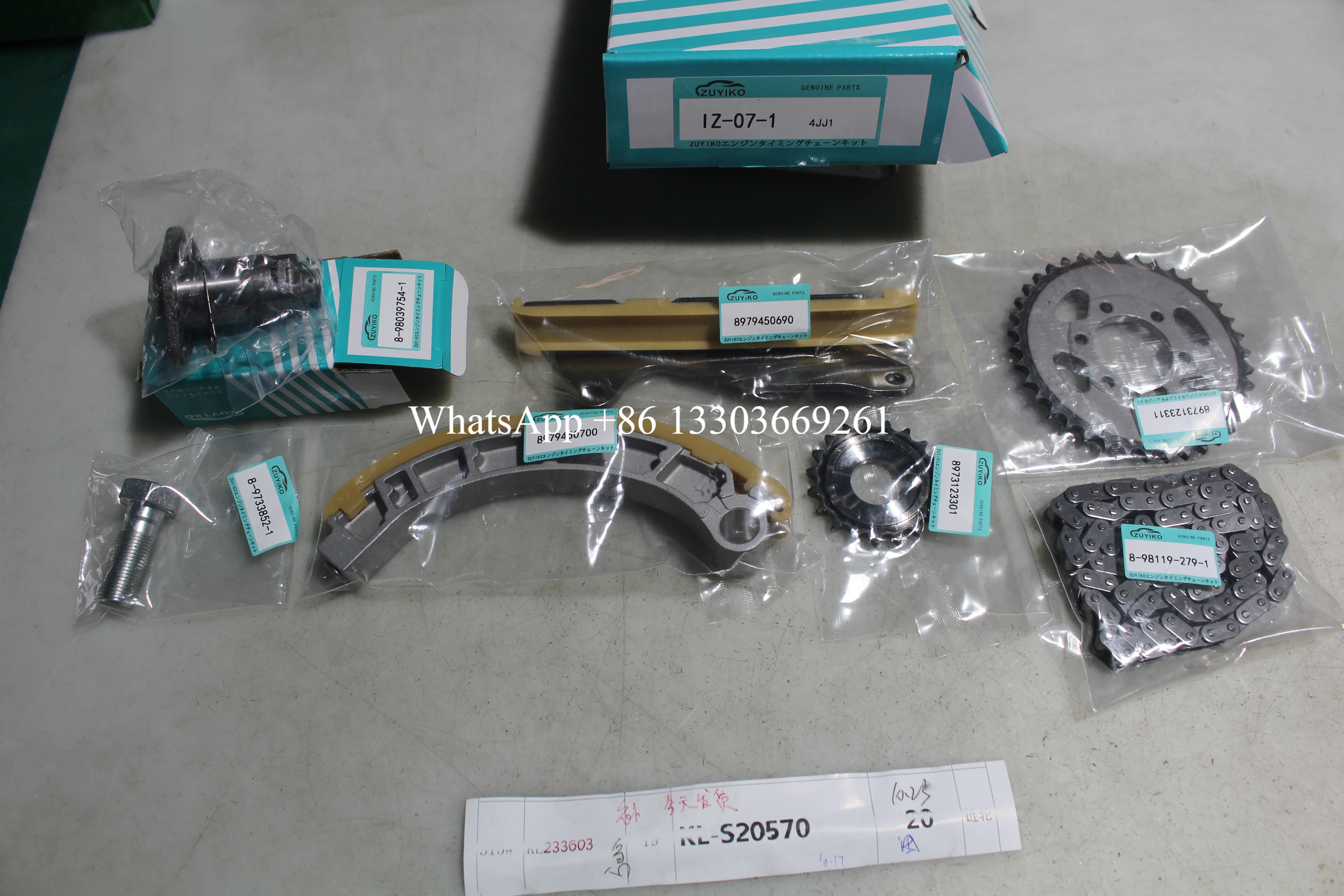 

4JJ1 TIMING CHAIN KIT FOR ISUZU 4jj1 engine timing chain set 8-98119-279-1 IZ-07-1