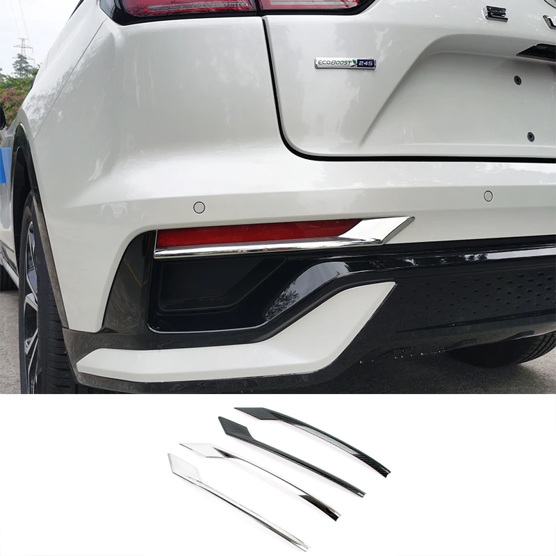 Carbon Fiber Car Rear Foglight Trims Styling for Ford Evos 2022 2023 2024 Fog Lamp Accessories Auto Kit Styling Refit Modify