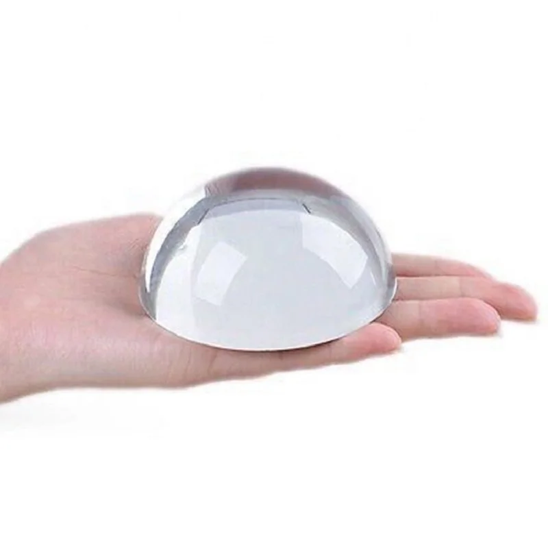 Honor of crystal 30mm-150mm Blank Transparent magnifier glass hemisphere Half Dome Crystal Ball For Paperweight Decoration