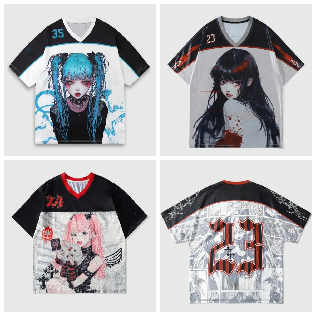 Adult and Children's High Street YA-style American Jersey Y2K Dark 3D Printed Bestie Personality Matching T-shirt,Harajuku Style