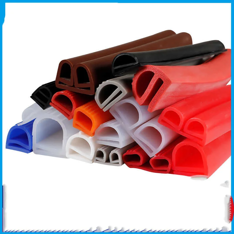 

High temperature resistant silicone seal E Type Strip Red White E Shape Silicone Stirp Door Oven Door sealing Oven Steaming