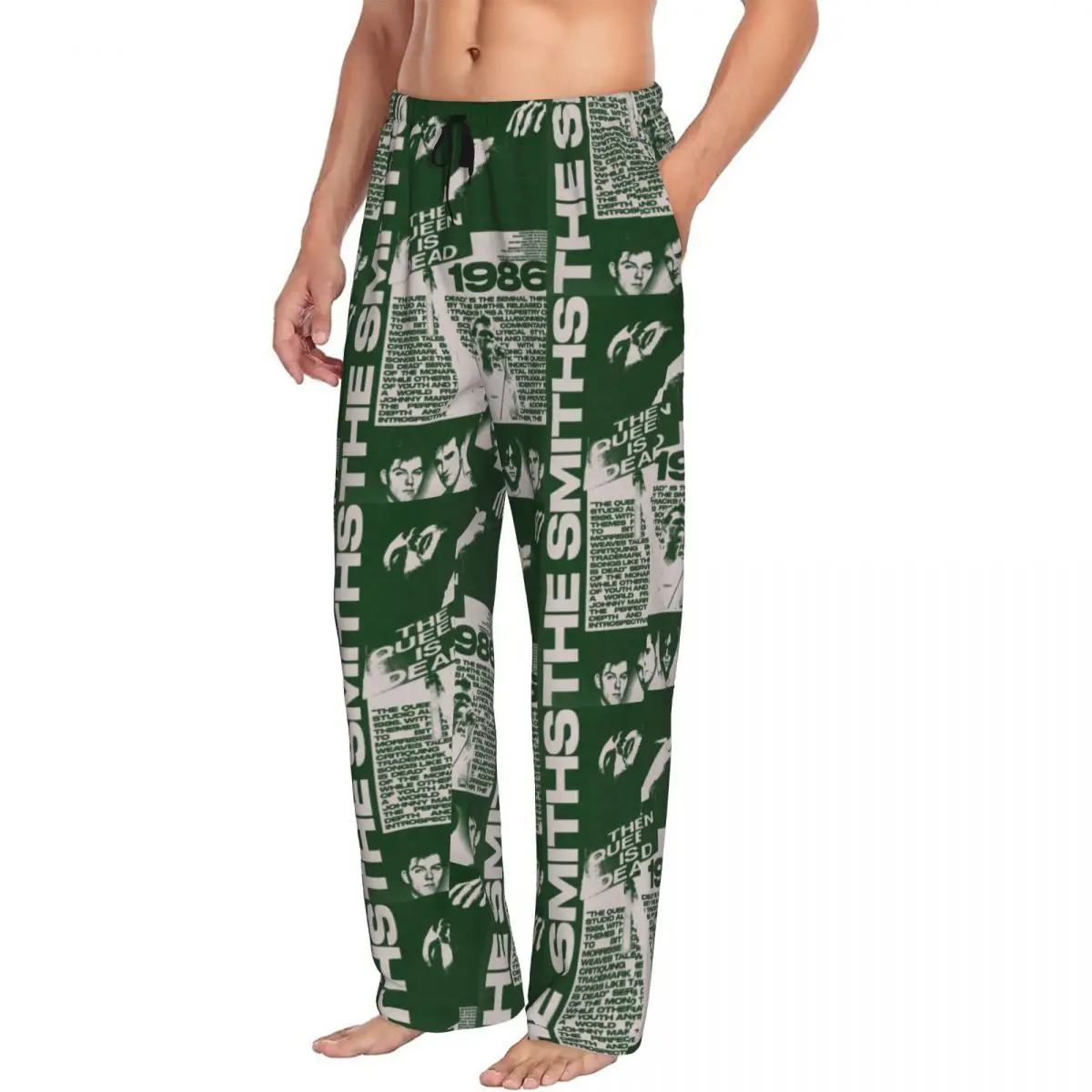 Benutzerdefinierte The S-Smithes Hip Pop Rock Pyjamahose Nachtwäsche Herren elastischer Bund Classics Sleep Lounge Bottoms mit Taschen