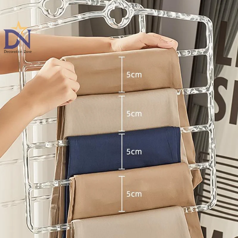 Light Luxury Multi-layer Home Dormitories Non-slip Multi-functional Trousers Storage Rack Clothes Belt Sorting Hanging Artifact