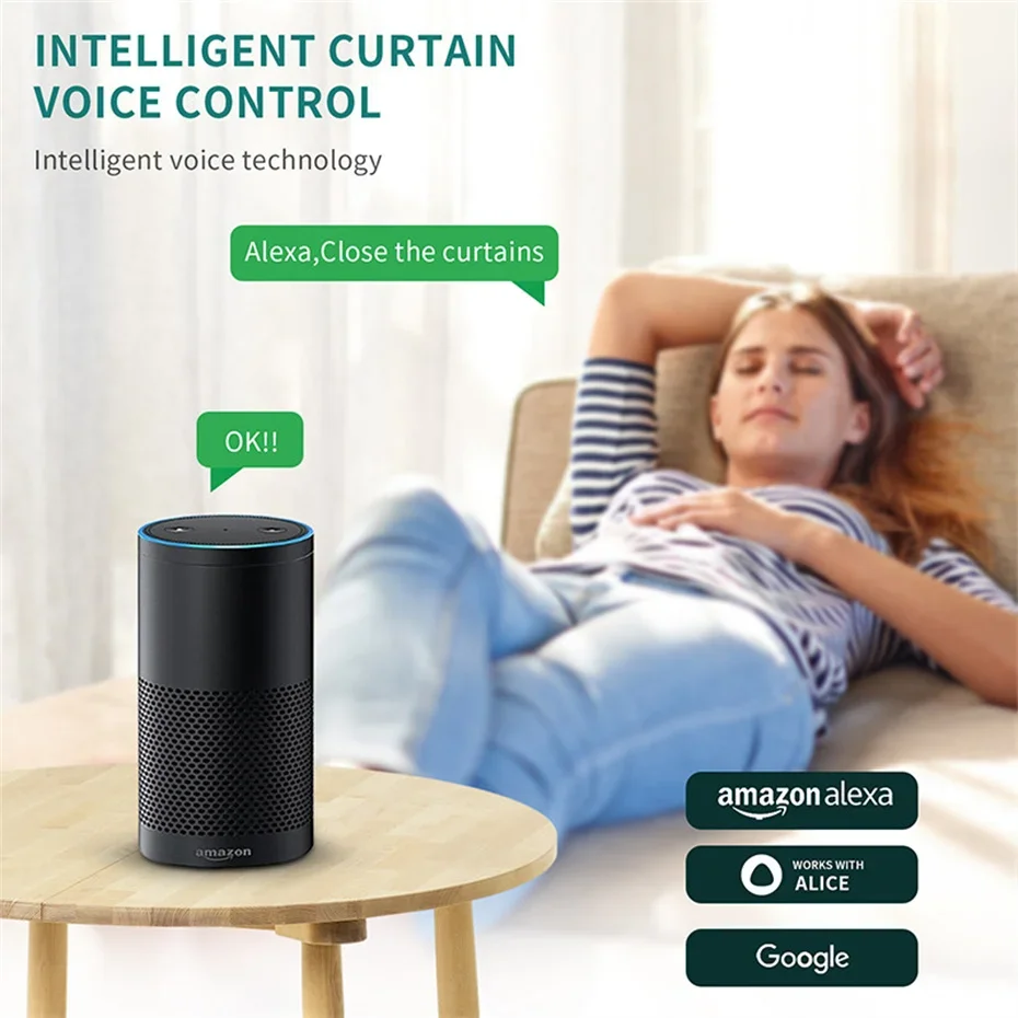 Nuovo Tuya mini Wifi Short Electric Smart Curtain Motor supporto intelligente controllo vocale Alexa Google Assistant Alice,225mm di altezza