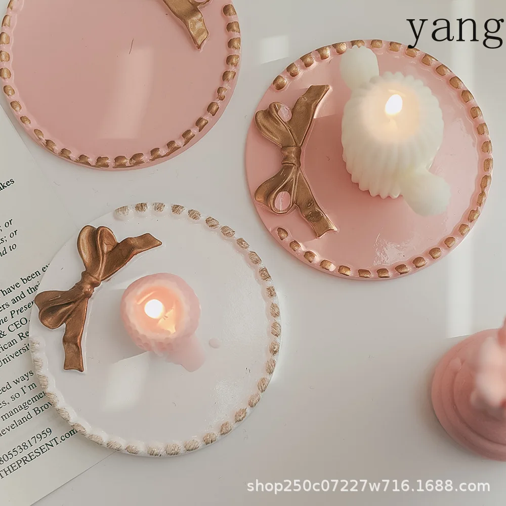 CX Home Storage Photography Ornament Vintage Round Tray Small Candle Holder