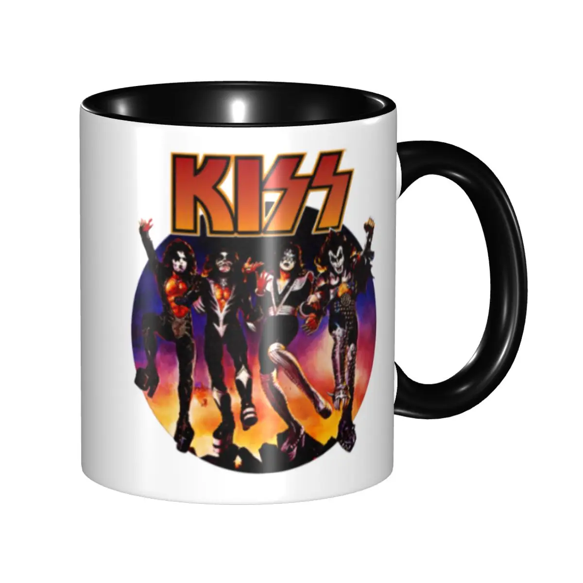 

Heavy Metal Music Kiss Rock Band Coffee Mugs DIY Custom Ceramic Milk Tea Mug Cup