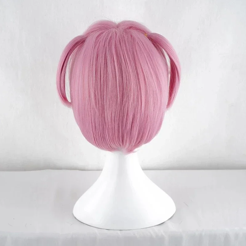 Jogo ddlc doki literatura clube natsuki perucas rosa curto para mulher venda quente festa cabelo cosplay traje peruca boné mn1