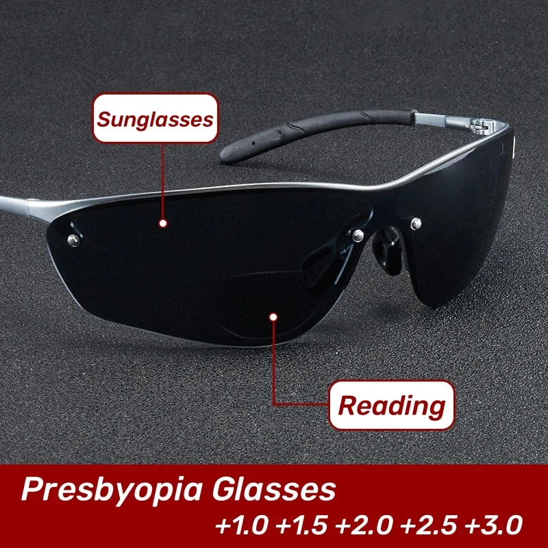 Near Far Dual-Use-Lesebrille Männer Frauen Anti Slip Presbyopie Brillen Sport Multifokale Weitsichtbrille +1,0 bis +3,0 – Detail 1
