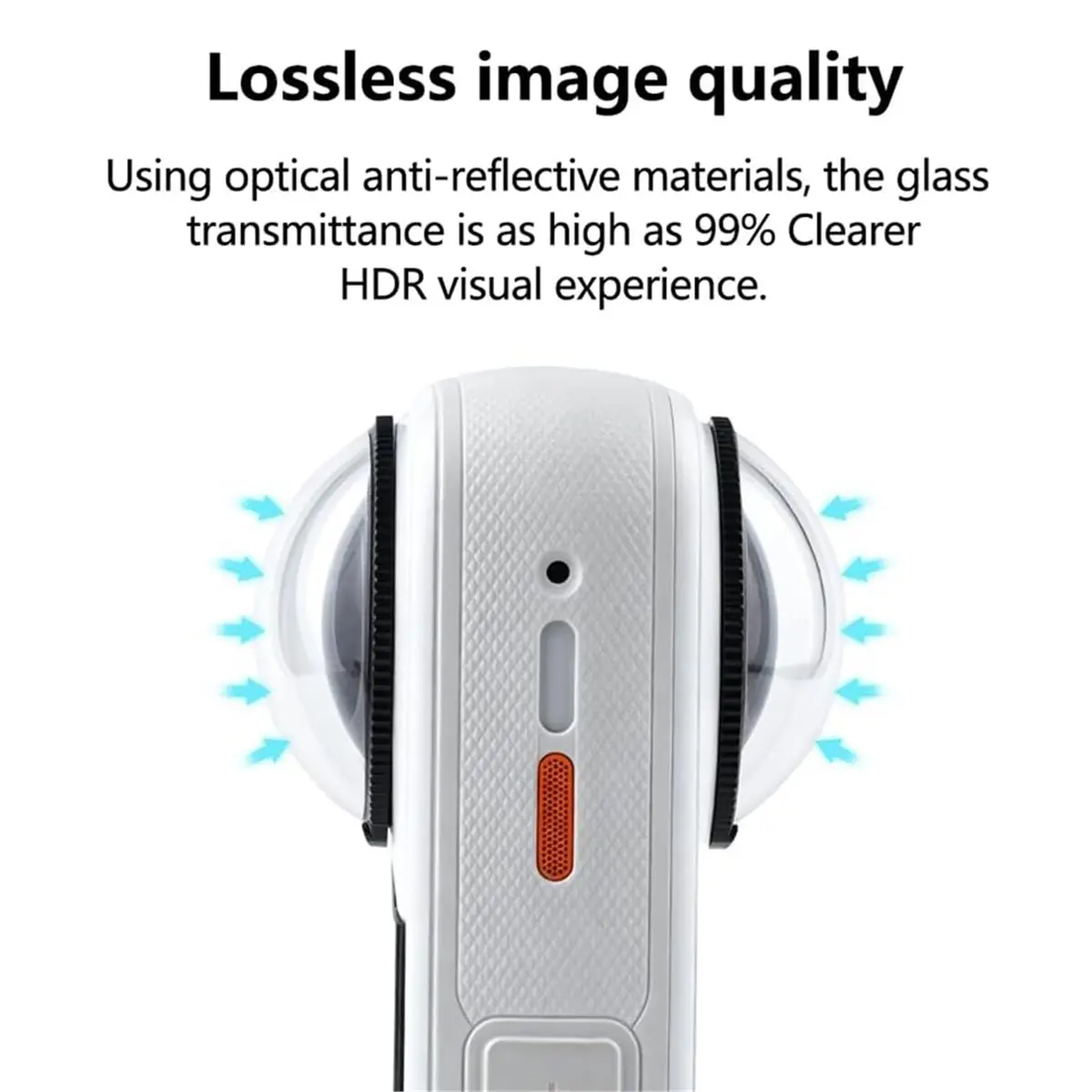 2-Pack Tempered Glass Lens Guard Protector for X5, Auto-Recognizable Protective Lens Cover Camera Accessory