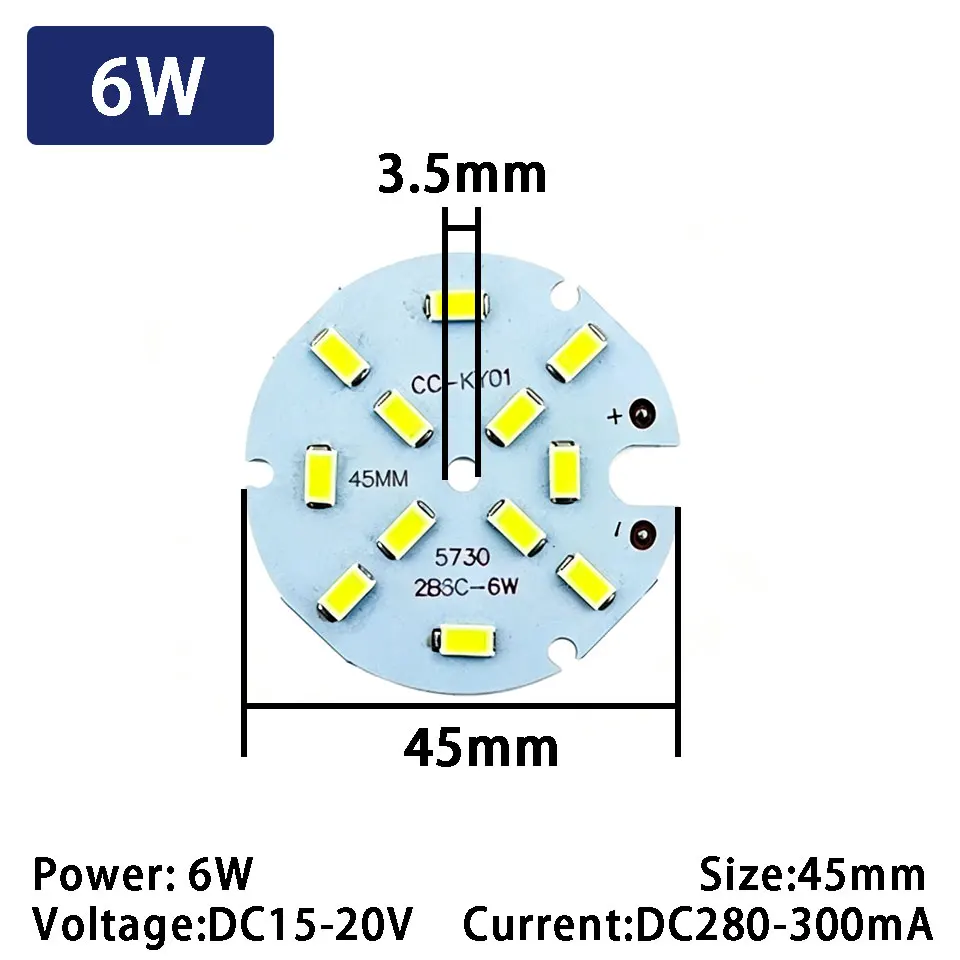 LED Circular Patch Light Source 6W 9W 12W 18W Lamp Board Wick 5730 Ceiling Light Pendant Lamp Bead Repair Accessories