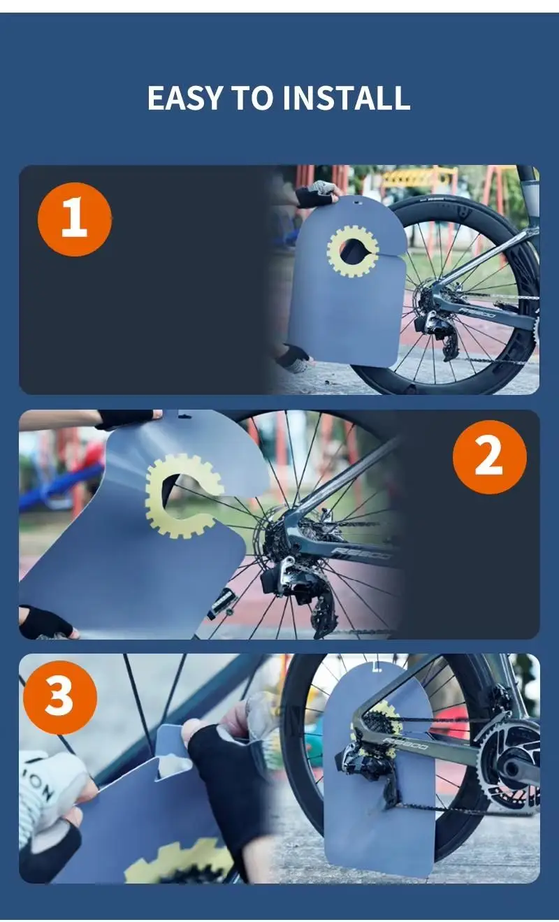 Fahrrad-Reinigungsschutz PVC-Kettenölspritzschutz Scheibenbremsen-Rotorabdeckung für MTB Mountainbike Straßenfahrrad Reparatur Wartung – Detail 10