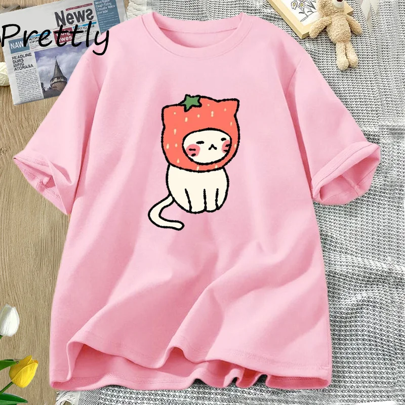 Yoongi Cat T-shirt Funny Printed Cotton Short Sleeve Tees Summer Unisex Women Men T Shirt Casual Round Neck T Shirts Streetwear