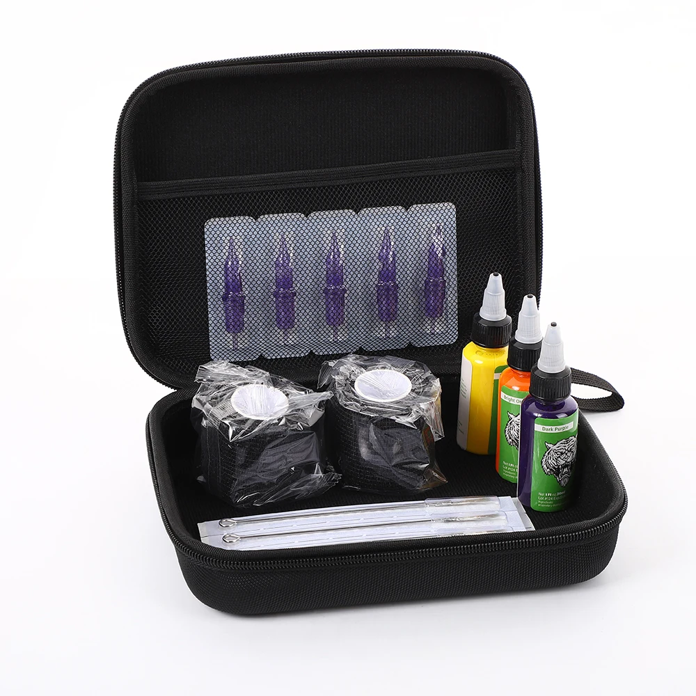 Black/ Purple/Green Tattoo Machine ToolBox Tattoo Supply Storage Bag Multi-Functional Makeup Case Waterproof Tattoo Accessories