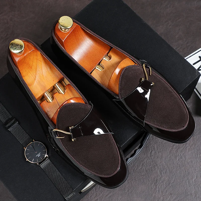 Luxury Designer New Groom Pointed Suede Monk Strap Oxford Shoes For Men Formal Wedding Prom Dress Homecoming Zapatos Hombre