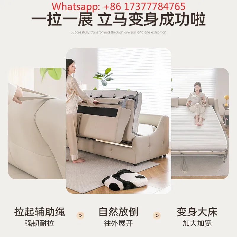 Customizable high-end sofa bed foldable dual-purpose bed living room small apartment single double multi-function
