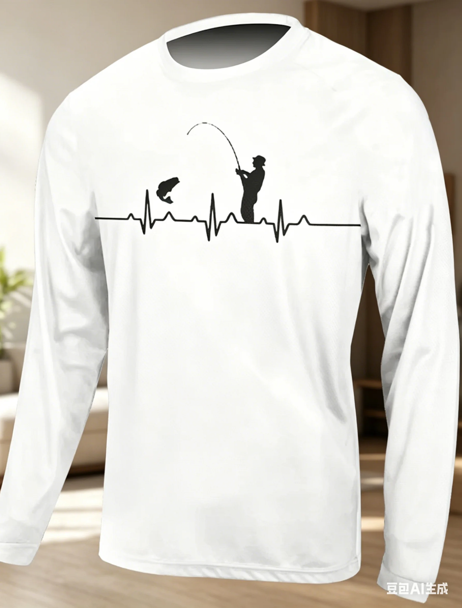 

CREATIVE PRINTED FISHING SHIRT COOL PATTERNS BREATHABLE SUNSCREEN QUICK-DRYING LONG-SLEEVED T-SHIRT OUTDOOR FISHING CASUAL TOPS