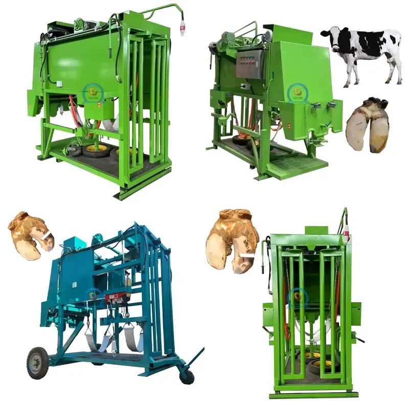 2026 CE Hot Sale Dairy Farm Equipment Portable Cow Cattle Chute Hoof Trimmer Machine with Hydraulic Elevator