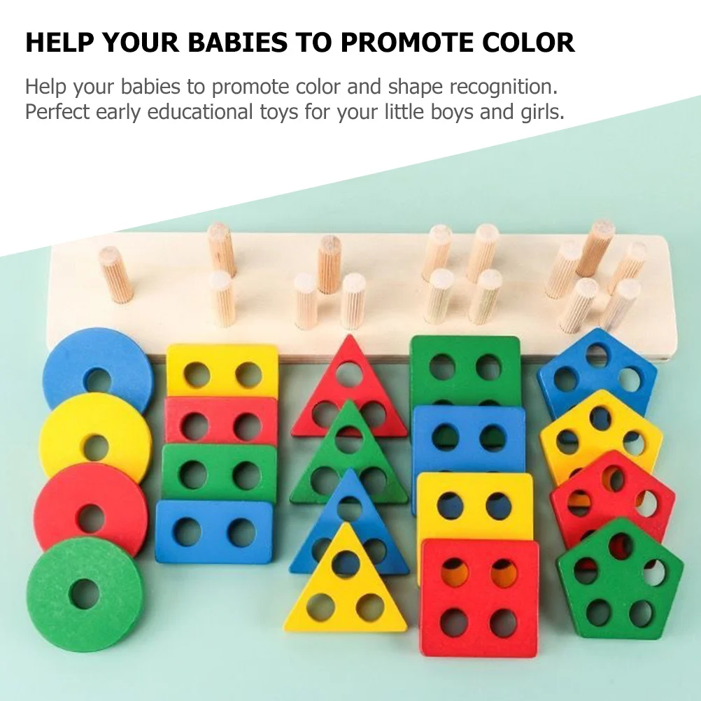 1 مجموعة 1 مجموعة فارز شكل خشبي للأطفال الصغار اللون مطابقة الطفل كتل تعليمية مرحلة ما قبل المدرسة التعلم الصغار شكل فارز #4