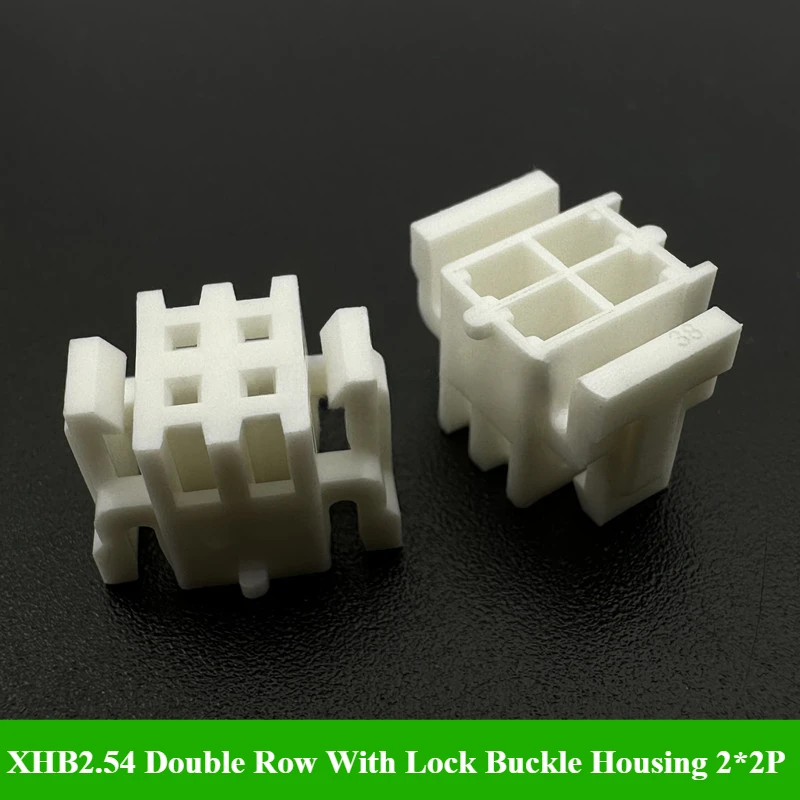 50/100Pcs/lot XHB2.54mm Pitch 2.54mm With Lock Buckle Double Row Housing 2*2P/3P/4P/5P/6P/7P/8P/9P Terminal Connector