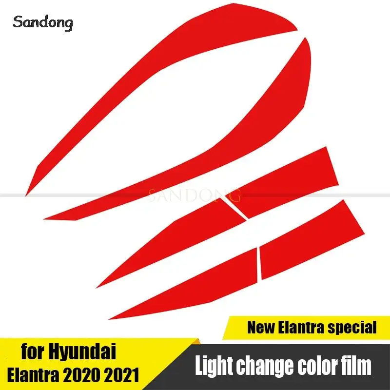 for Hyundai Elantra Avante CN7 2020 2021 front light and rear fog light color modification car light color change film view 3
