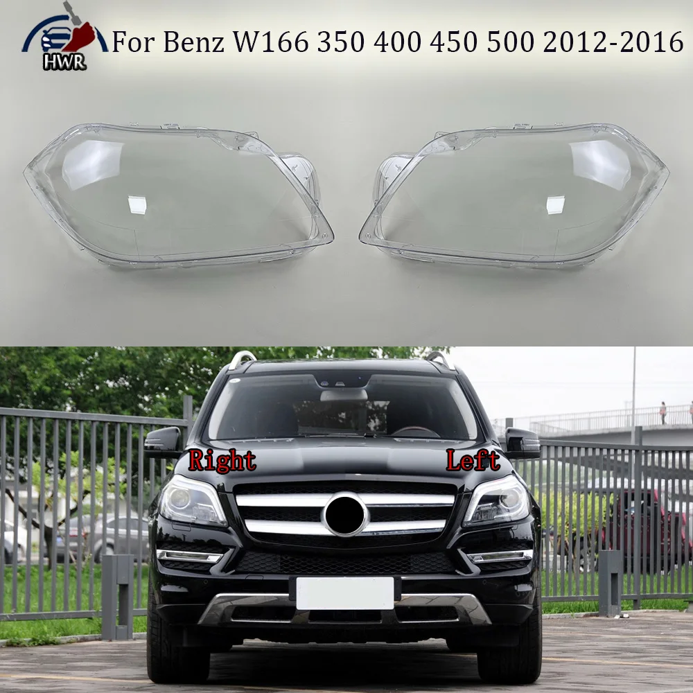 

Headlamp Transparent Lampshade Shell Masks Headlight Cover Lens Plexiglass For Benz GL W166 GL350 GL400 GL450 GL500 2012-2016