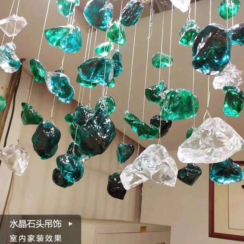 Creative Ceiling Pendant Hanging Kindergarten Pendant Top Decoration Crystal Stone Hanging Hotel Aerial Pendant