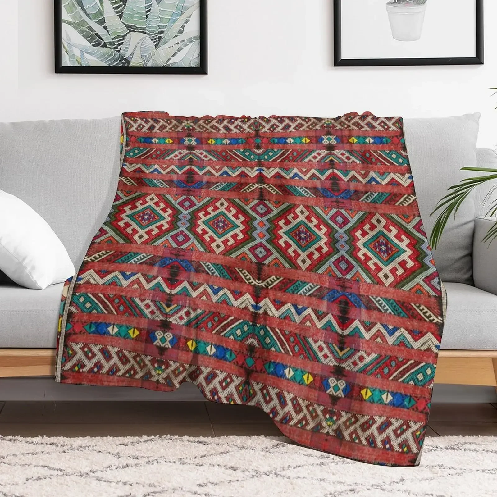 

Heritage Moroccan Design Throw Blanket Soft Beds Decorative Beds anime Blankets