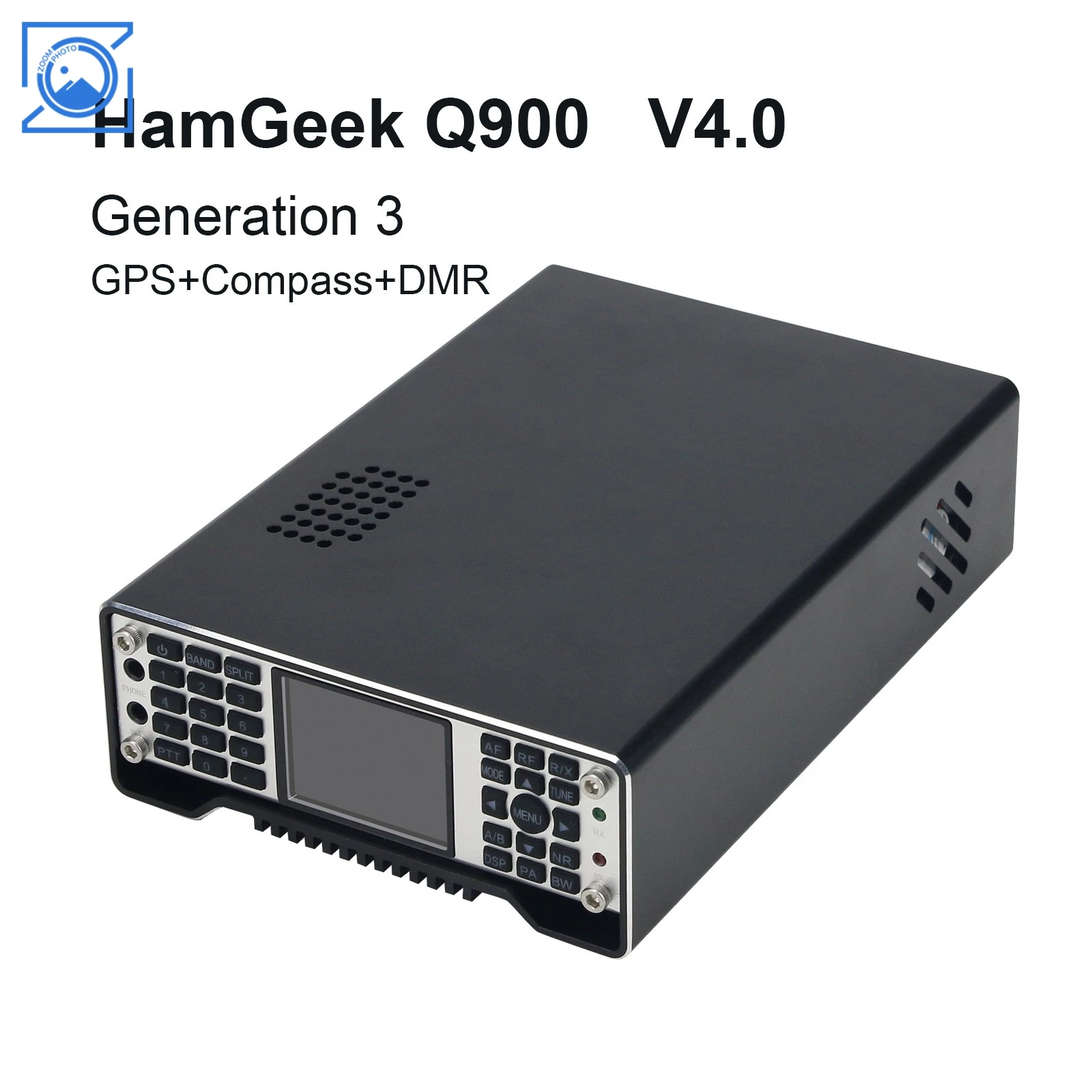 HamGeek Q900 V4.0 100KHz-2GHz SDR Radio Bluetooth SDR Transceiver with Compass GPS DMR Modules