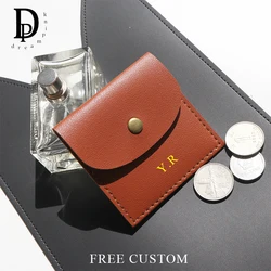 Custom Name Luxury Mini Jewelry Storage Bag Leather Travel Protective Bracelet Necklace Pouch Wholesale Gift Package For Guest
