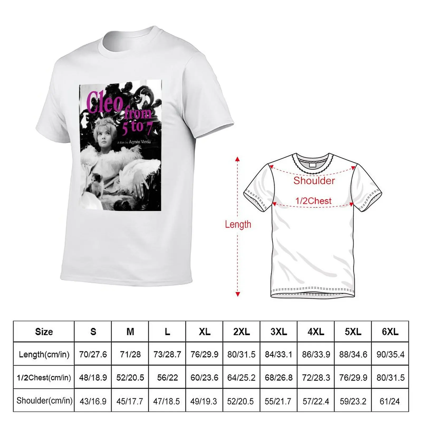 Cleo from 5 to 7 Movie Poster T-Shirt Casual Breathable Short Sleeve Top