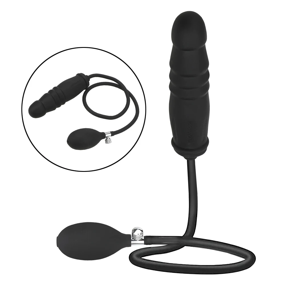 Anal Massage With Pump Expandable Butt Plug Inflatable Anal Dildo Plug Silicone Anal Dilator Sex Toys for Women Men