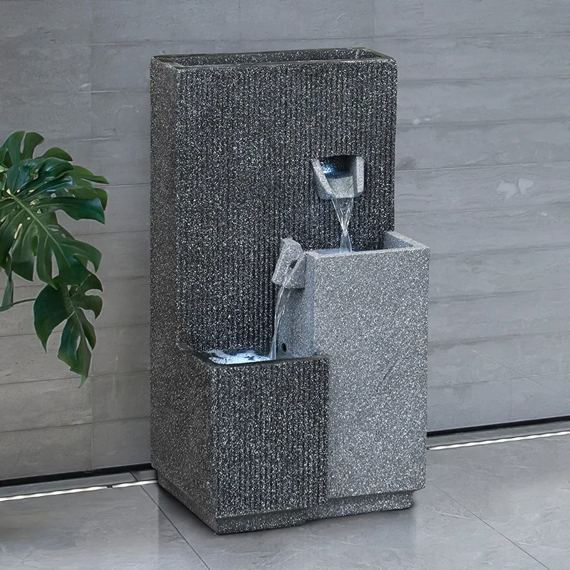 Simple European rockery flowing water fountain feng shui wheel humidifier fish tank living room courtyard store housewarming ope