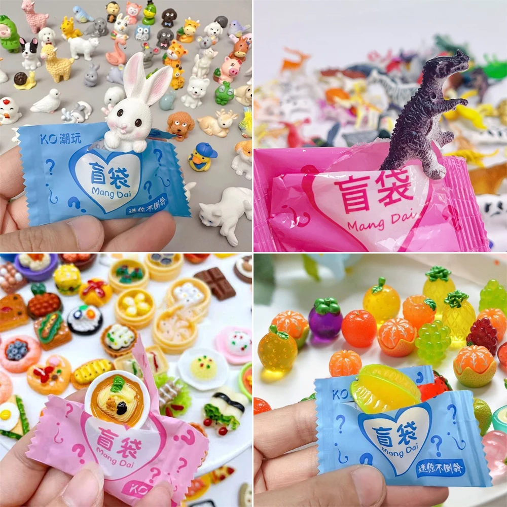 Mini sac ennemi d'emballage indépendant, style surprise aléatoire, modèle animal jouet, chien Kawaii, simulation animale, faveurs de fête d'anniversaire