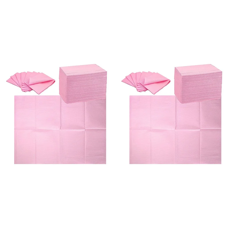 

ODIES-250PCS Disposable Nail Art Table Towels Mat 13 X 17Inch Waterproof Nail Art Mat Paper Sheet Clean Pads Tattooing Pink