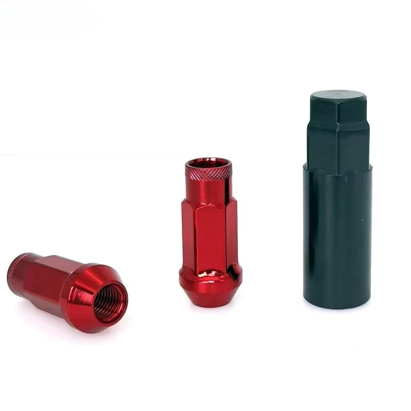 M12x1.5 Open End Wheel Lug Nuts Forged Locking Anti‑Theft Wheel Nuts With Key For Car Racing Wheel Hub