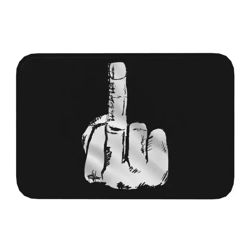 Up Yours Middle Finger Front Floor Door Entrance Mats Indoor Bathroom Kitchen Doormat Balcony Carpet Rug