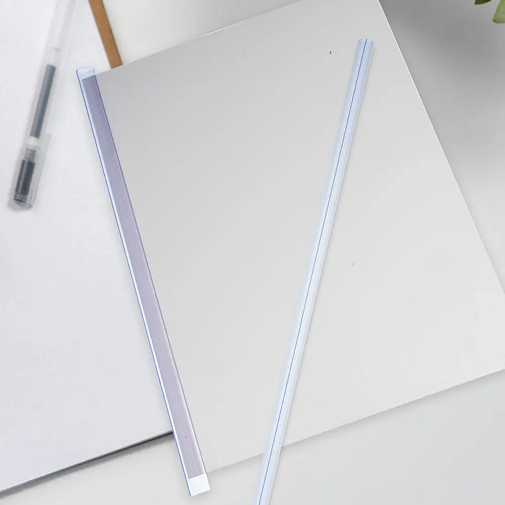 

40Pcs Plastic Slide Binders Transparent Pull Rod Bookbinding Clips Spine Bars Loose Leaf Binding Bars Report Covers Document