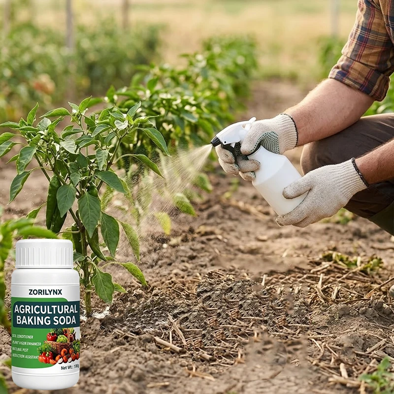 100g Agricultural Baking Soda Eco Friendly Acid Soil Conditioner Plant Growth Booster Organic Gardening With Spoon-ZORILYNX