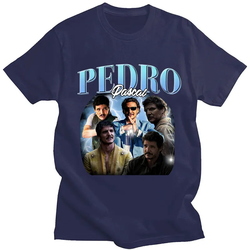 Movie TV Actor Pedro Pascal Harajuku T Shirts Hip Hop Vintage Fashion Tee Shirt Men Women Casual Loose Cotton T-shirt Streetwear